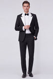 Costumes de bal pour hommes en revers Peak Red, deux pièces et un bouton,
