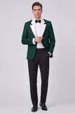 Costumes de bal pour hommes en revers Peak Red, deux pièces et un bouton,