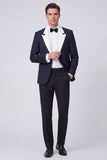 Costumes de bal pour hommes en revers Peak Red, deux pièces et un bouton,