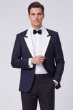Costumes de bal pour hommes en revers Peak Red, deux pièces et un bouton,