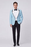 Costumes de bal pour hommes en revers Peak Red, deux pièces et un bouton,