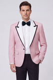 Costumes de bal pour hommes en revers Peak Red, deux pièces et un bouton,