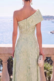 Robe fleurie Midi asymétrique Jacquard Green A-Line
