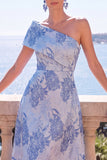 Robe fleurie Midi asymétrique Jacquard Green A-Line