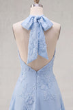 Robe courte de retour à la maison en dos nu, dos nu, ligne A, broderie florale