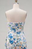 Robe courte de rentrée à la maison à fleur noire rouge rouge fleur moulante et ceinture