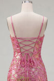 Robe courte de rentrée courte à volants en body-con, collante à volants vert foncé et lacée dans le dos