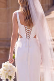 Robe de mariée midi blanche à col carré avec découpes et fleur 3D, pour elopement