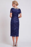 Robe Body Size Midi Mother of the Bride Bodycon Noire Scintillante à col rond et perlée