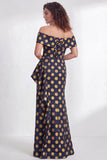 Longue robe de mère de la mariée sirène noire à volants en sirène dénudée, fête