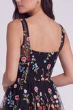 Corset fleuri ivoire à col carré mini robe de remise de diplôme