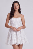 Corset fleuri A-Line Bustier Petite robe blanche