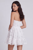 Corset fleuri A-Line Bustier Petite robe blanche
