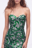 Robe courte de bal de rentrée verte bodycon sequins courtes de rentrée à la maison avec dentelle dans le dos