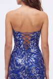 Robe courte de bal de rentrée verte bodycon sequins courtes de rentrée à la maison avec dentelle dans le dos