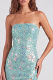 Robe courte de rentrée rouge scintillante à sequins bodycon, courte des années 80
