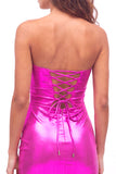 Robe de rentrée à la maison des années 80 Bodycon bodycon bodycon cou de serrure dorée Neckheart Bodycon