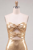 Robe de rentrée à la maison des années 80 Bodycon bodycon bodycon cou de serrure dorée Neckheart Bodycon