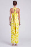 Robe à fêtes en velours sirène rose à col nu et col nu, longue robe florale