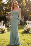 Robe Maxi Sweetheart Eucalyptus Mermaid avec perles