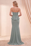 Robe Maxi Sweetheart Eucalyptus Mermaid avec perles