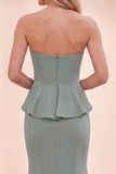 Robe Maxi Sweetheart Eucalyptus Mermaid avec perles