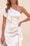 Robe Maxi en satin à volants à volants en saute poussiéreuse sauge poussiéreuse