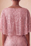 Robe courte de rentrée courte à la rentrée avec une ceinture rose rose scintillante, mouillée