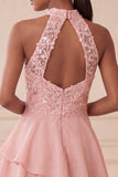 Robe courte de rentrée à la maison à étages bleu ciel bleu ciel asymétrique avec paillettes