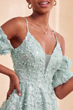Robe courte de rentrée à la maison en ligne Olive, paillettes froides