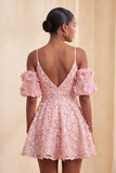 Robe courte de rentrée à la maison en ligne Olive, paillettes froides