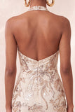 Robe courte de rentrée short, Short, à col nu, à col nu, paillettes bodycon,