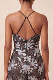 Robe courte de rentrée à la maison bodycon mouillée noire à bretelles fines paillettes