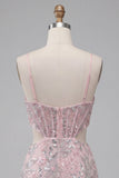 Corset bodycon à blush découpé bretelles fines Sequins robe courte florale de rentrée à la maison
