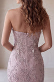 Robe courte de rentrée courte de rentrée perlée bodycon, perle jointe en perles