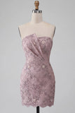 Robe courte de rentrée courte de rentrée perlée bodycon, perle jointe en perles