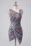 Robe courte de rentrée à la maison bodycony bodycon, fleurie froncée et brodée