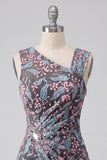 Robe courte de rentrée à la maison bodycony bodycon, fleurie froncée et brodée