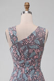 Robe courte de rentrée à la maison bodycony bodycon, fleurie froncée et brodée