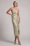 Robe Mère de la Mariée en fleurs body-moulante Dusty Sage Body-Estate