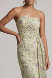 Robe Mère de la Mariée en fleurs body-moulante Dusty Sage Body-Estate