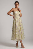 Robe midi midi fleurie Mother of the Bride A-Line Dusty Sage