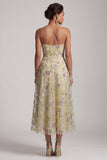 Robe midi midi fleurie Mother of the Bride A-Line Dusty Sage