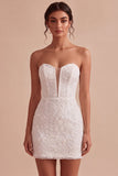 Robe de douche nuptiale bodycon Bodycon Bloomheart White