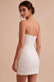Robe de douche nuptiale bodycon Bodycon Bloomheart White