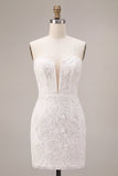 Robe de douche nuptiale bodycon Bodycon Bloomheart White