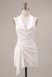 Petite robe blanche nu, bodycon moulante et dos nu,