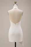 Petite robe blanche nu, bodycon moulante et dos nu,