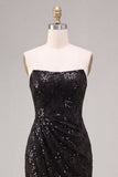 Robe formelle longue à fête en forme de sirène sans bretelles sans bretelles