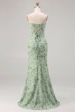 Corset sans cercles Sirène Sage longue robe de demoiselle d’honneur fronceuse avec dentelle dans le dos